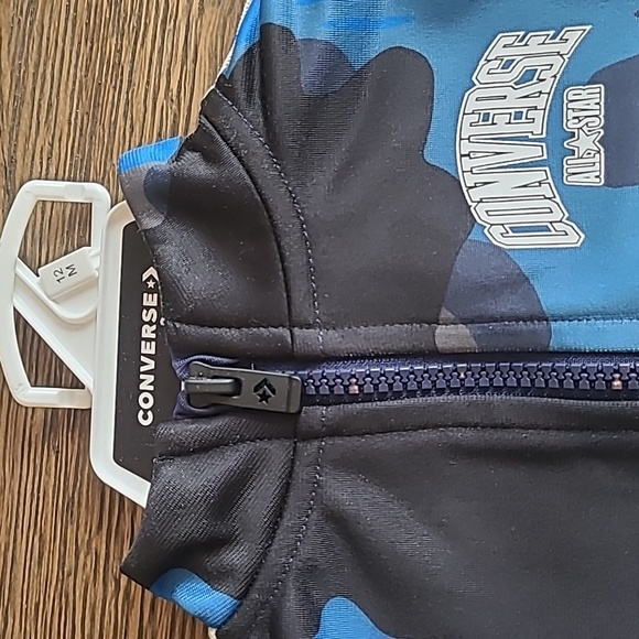 Converse all-star two-piece set. Size 12 months. Blue camo. - Picture 2 of 5